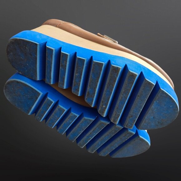 Jeffrey Campbell Munk Chunky Platform Oxford Shoes Wedges Buckle US 8.5 Beige - Picture 8 of 8